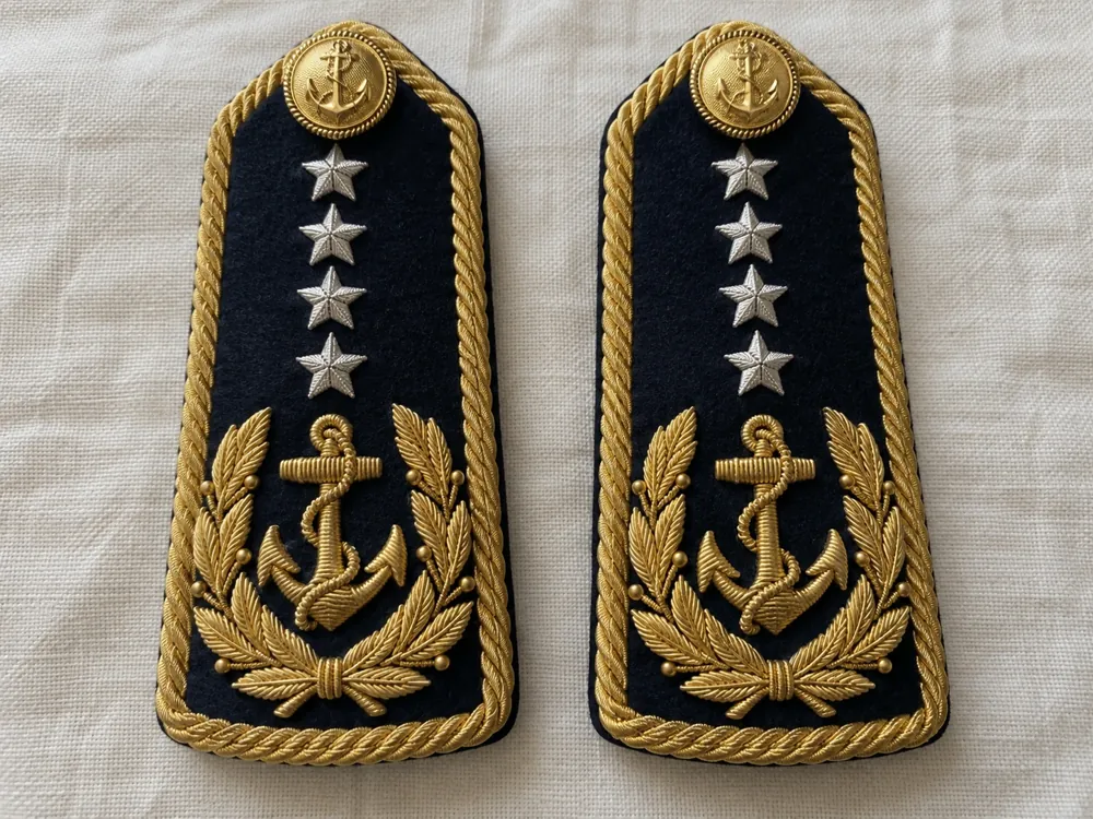 Admiral Anchor Wire Shoulder Boards