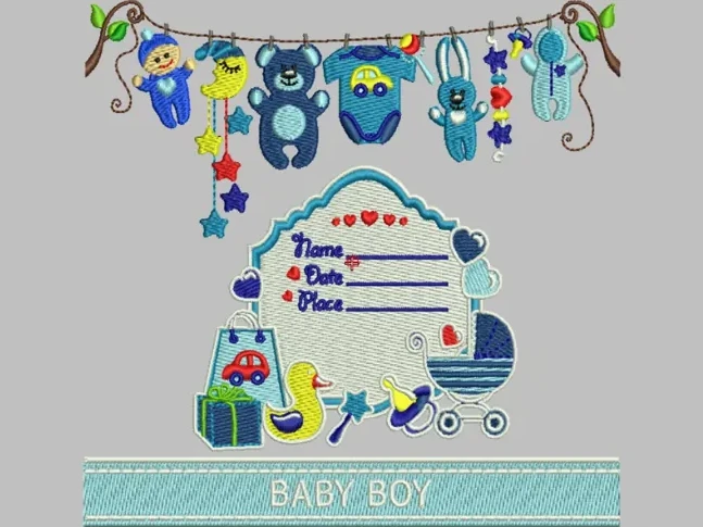 Baby Boy Name Plate