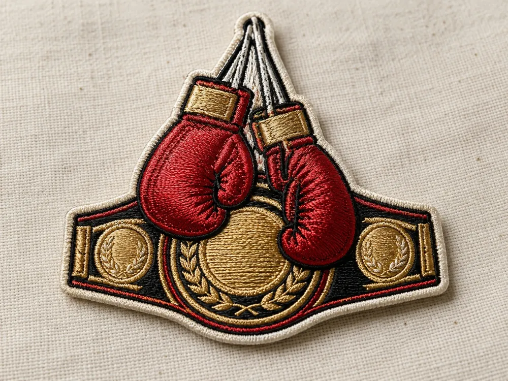 Boxing Gloves & Title Belt Patch