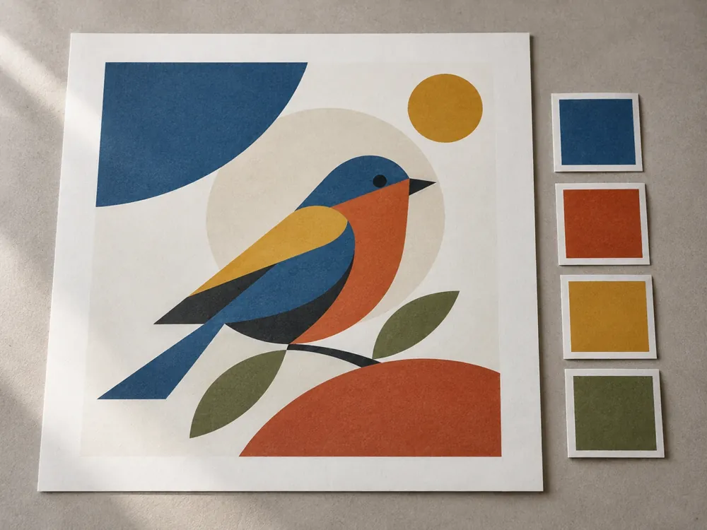 Bird Artwork CMYK to Spot Color — CMYK to Spot Color Conversion sample