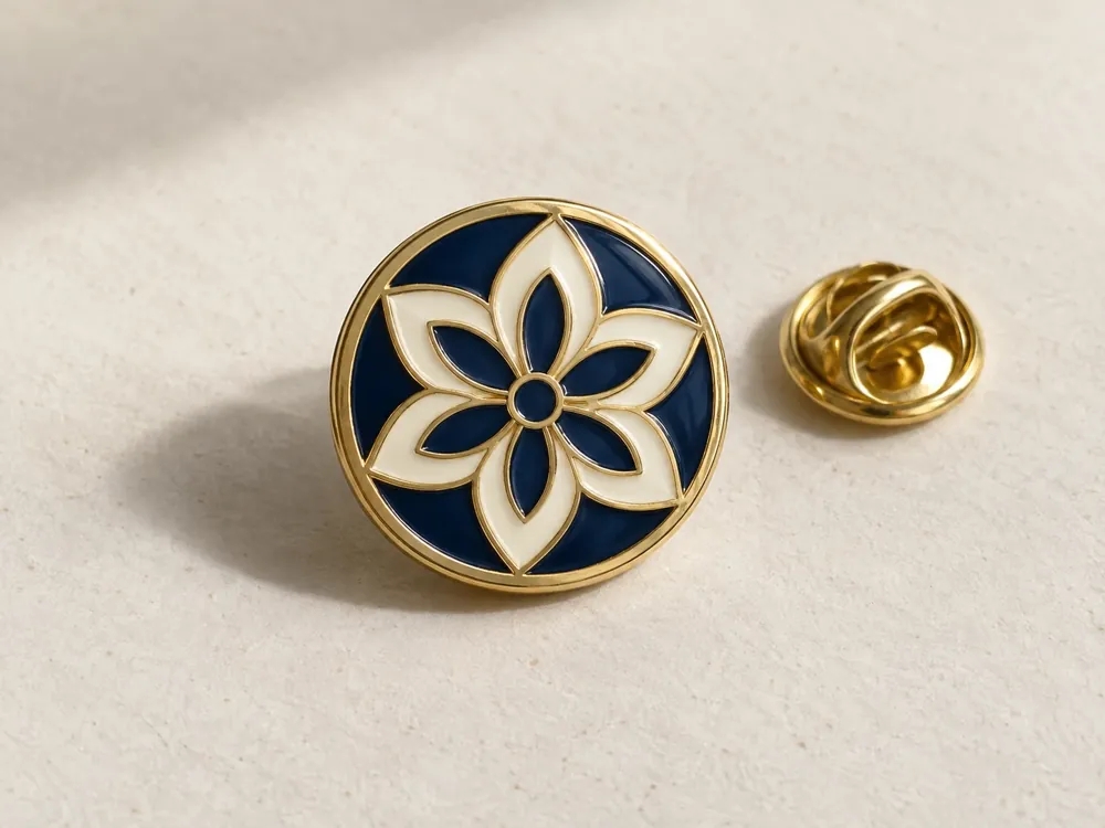 Flower Enamel Pin — Enamel Pin Vector Artwork sample
