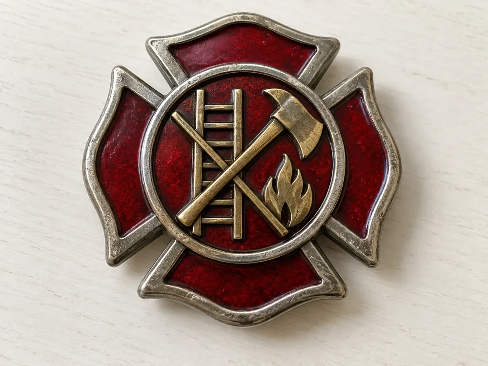 Fire Department Metal Badge