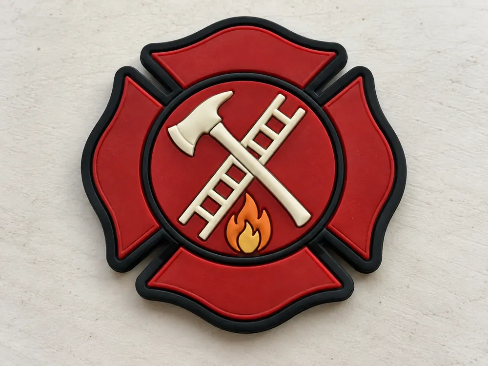 Fire Department PVC Patch — Fire Department PVC Mold Artwork sample