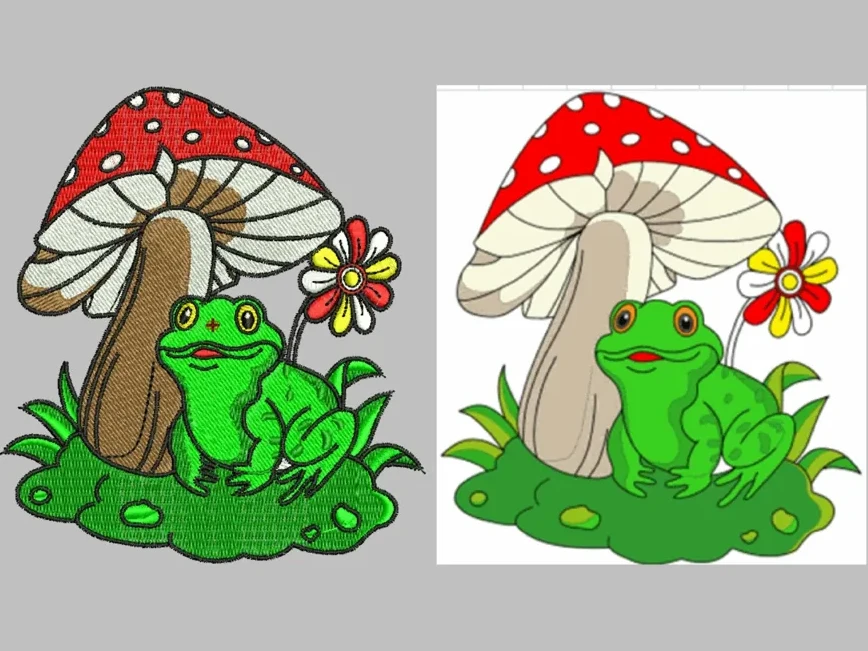 Frogs Under Toadstool