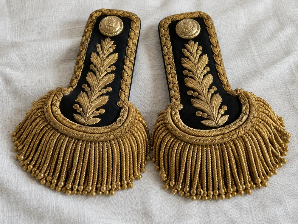 Gold Fringe Bullion Epaulets