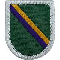 Green and Purple Beret Flash — Satin Edge Insignia Digitizing sample