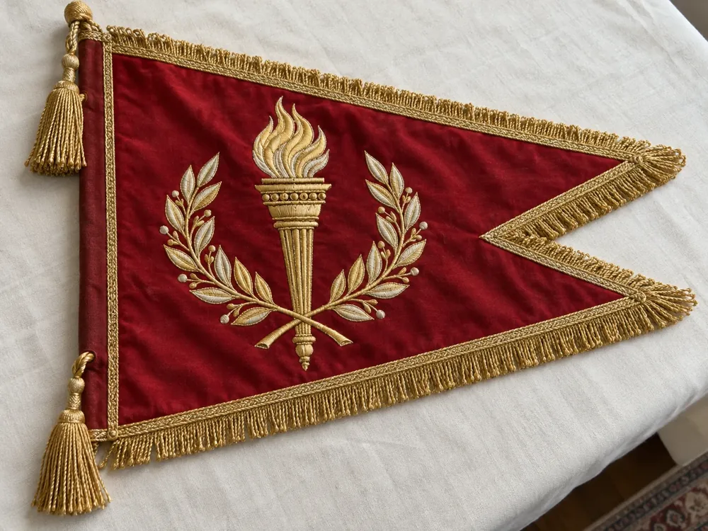 Torch Laurel Honor Guard Pennant — Honor Guard Pennant Design sample