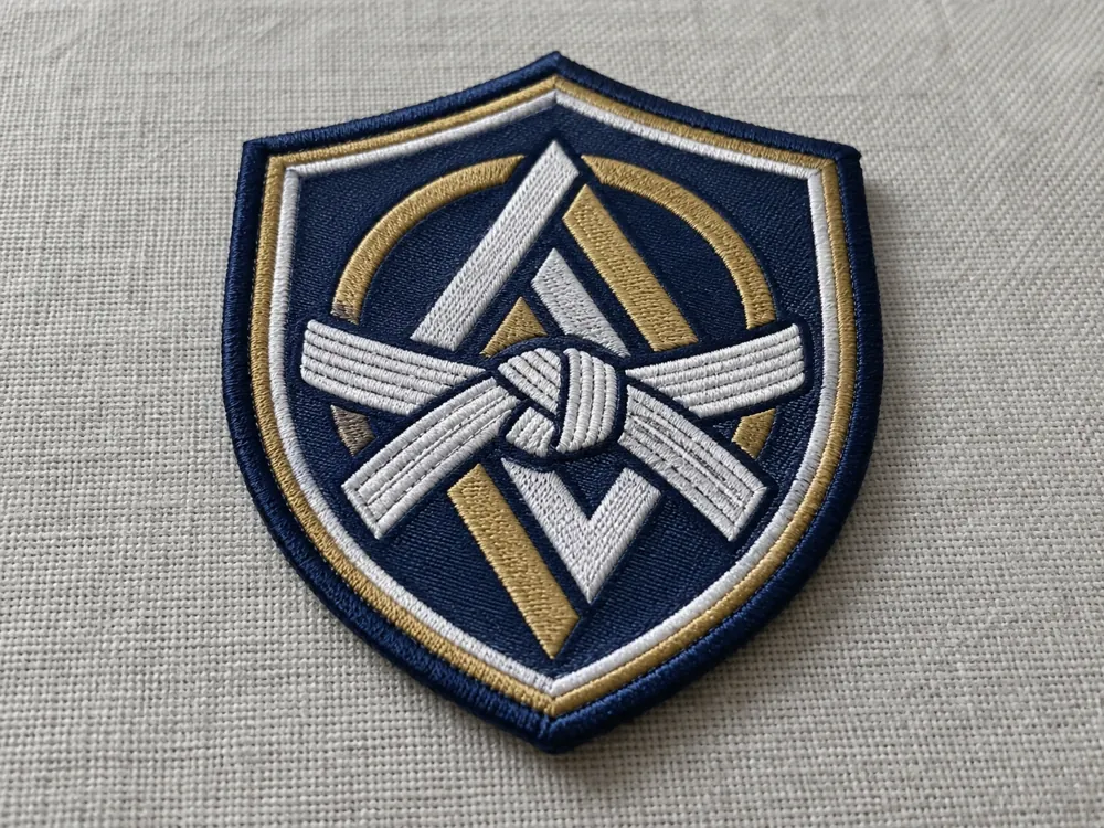 Jiu-Jitsu Belt Crest — Jiu-Jitsu Crest Embroidery File sample