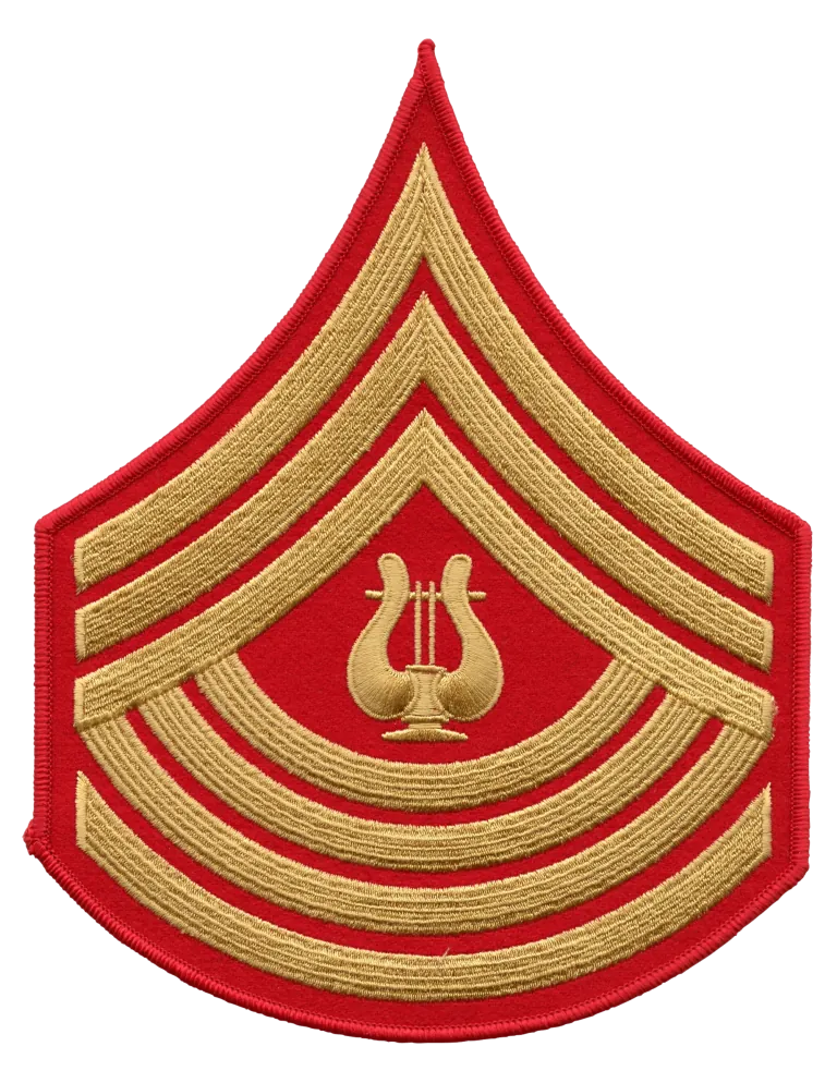 Master Gunnery Sergeant Chevron with Lyre
