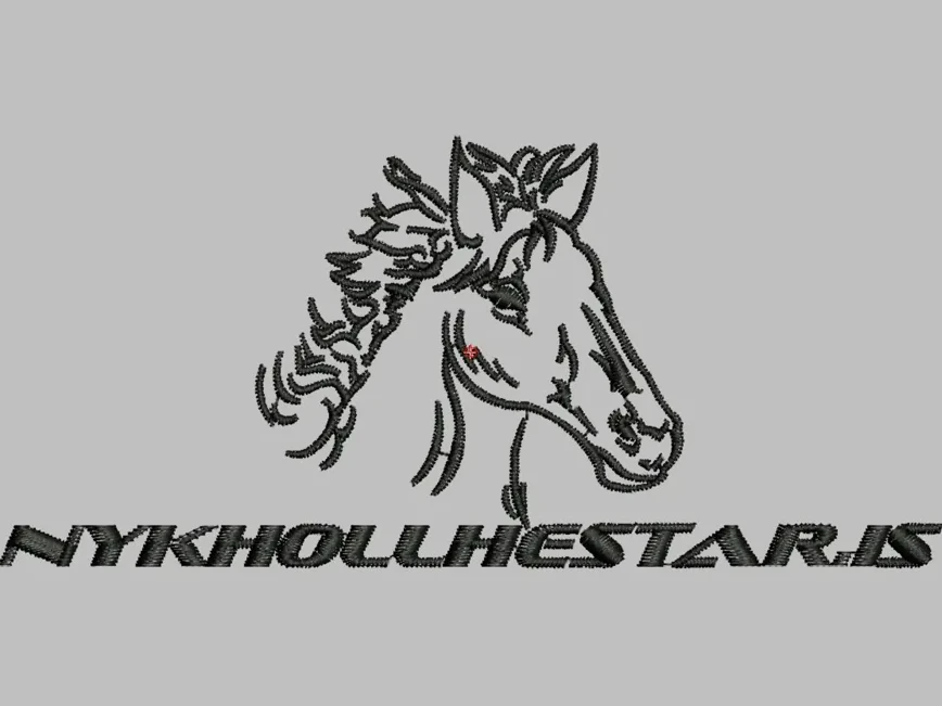 Nykhollhestar Horse Logo — Custom Logo Digitizing sample