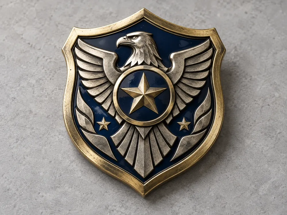 Eagle Star Officer Shield — Officer Shield Vector Design sample