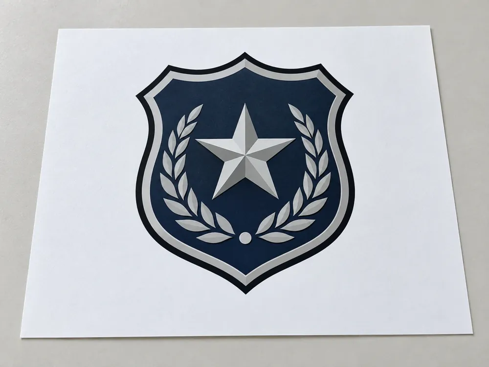 Star Police Shield Vector — Police Shield Vector Artwork sample