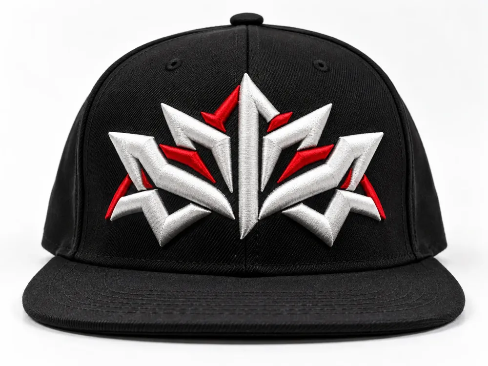 Angular Streetwear 3D Cap Logo — Streetwear 3D Cap Digitizing sample