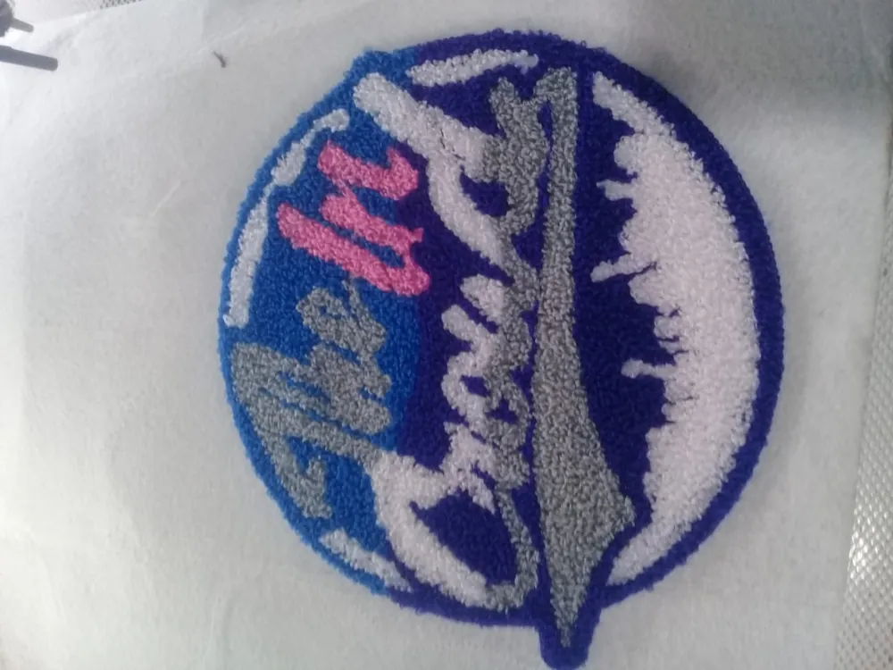 The In Crowd Round Chenille Patch — Multi-Color Chenille Digitizing sample