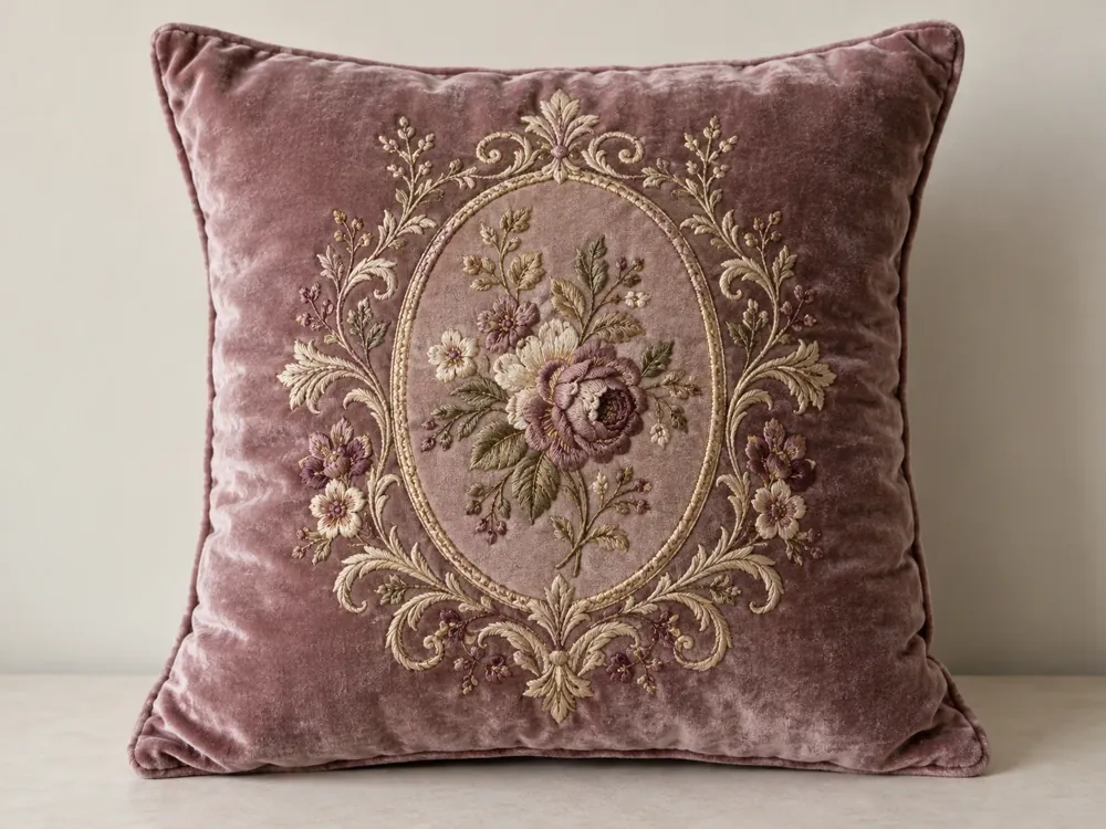 Rose Medallion Victorian Velvet
