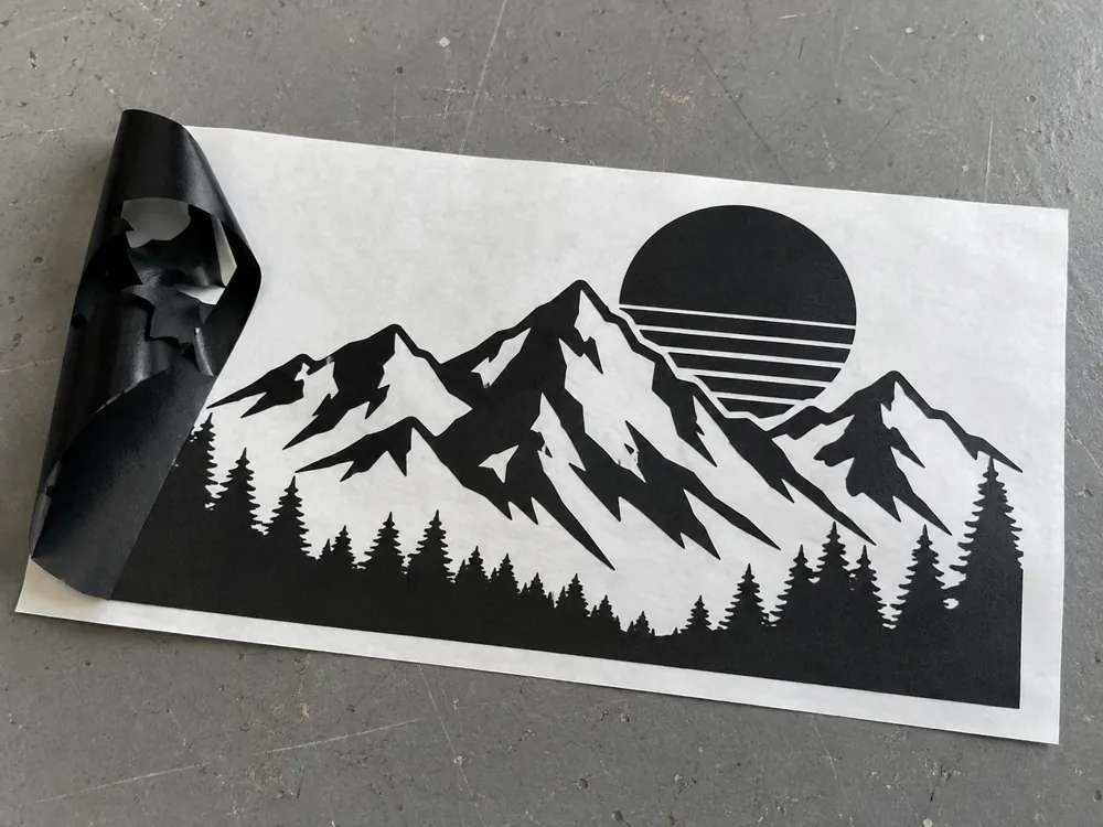 Mountain Skyline Vinyl Cut Decal